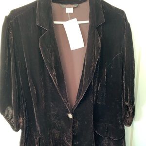 Vintage crushed velvet jacket size 4 (2/3x)